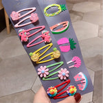 Load image into Gallery viewer, Kawaii Princess Fruit Petals Floral star Hairpins Kids Hair Clips Set Barrettes Accessories For Women Girls Hairgrip Headdress
