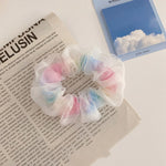 Load image into Gallery viewer, Summer Elastic Mesh Scrunchie Rubber Band Kawaii Lace Rainbow Ponytail Holder Hair Ring Rope Organza Hair Accessories
