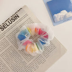 Load image into Gallery viewer, Summer Elastic Mesh Scrunchie Rubber Band Kawaii Lace Rainbow Ponytail Holder Hair Ring Rope Organza Hair Accessories
