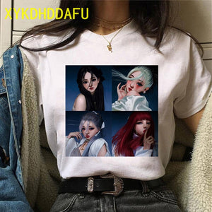 Blackpink Fashion T Shirt Women Hip Hop Casual Summer Top Tee K-pop Streetwear Tshirt Harajuku New Korean Style T-shirt Female