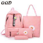 Load image into Gallery viewer, QQD 4 set women backpack for school teenagers girls smail backpack purse  bookbag travel backpack storage rucksack women fashion
