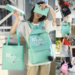 Load image into Gallery viewer, 4Pcs Women Schoolbags Nylon Backpack For Teenagers Girls Student Book Bag Boys School Bag
