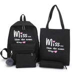 Load image into Gallery viewer, 4Pcs Women Schoolbags Nylon Backpack For Teenagers Girls Student Book Bag Boys School Bag
