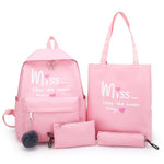 Load image into Gallery viewer, 4Pcs Women Schoolbags Nylon Backpack For Teenagers Girls Student Book Bag Boys School Bag
