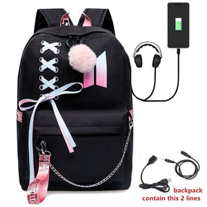 Luminous Backpacks Women/Men's School Bags Laptop Travel Bags Teenage Notebook Backpack Nylon Mochila Pusheen Bag