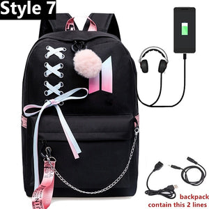 Luminous Backpacks Women/Men's School Bags Laptop Travel Bags Teenage Notebook Backpack Nylon Mochila Pusheen Bag