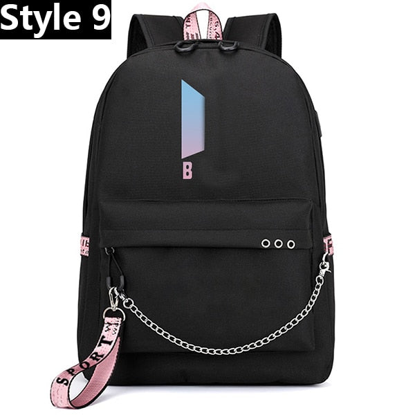 Luminous Backpacks Women/Men's School Bags Laptop Travel Bags Teenage Notebook Backpack Nylon Mochila Pusheen Bag