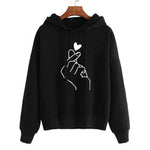 Load image into Gallery viewer, Womens Musical Notes Long Sleeve Hoody Sweatshirt Hooded Pullover Tops Blouse Sudaderas Mujer Bts Album Moleton Feminino Felpe 5
