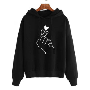 Womens Musical Notes Long Sleeve Hoody Sweatshirt Hooded Pullover Tops Blouse Sudaderas Mujer Bts Album Moleton Feminino Felpe 5