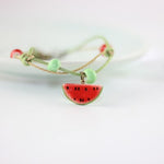 Load image into Gallery viewer, Miredo jewelry wholesale cute little strawberry watermelon clavicle necklace ceramic pendants twitter woven chain necklace #5182
