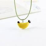 Load image into Gallery viewer, Miredo jewelry wholesale cute little strawberry watermelon clavicle necklace ceramic pendants twitter woven chain necklace #5182
