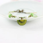 Load image into Gallery viewer, Miredo jewelry wholesale cute little strawberry watermelon clavicle necklace ceramic pendants twitter woven chain necklace #5182
