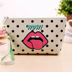 Load image into Gallery viewer, Aosbos Women PU Leather Prints Cosmetic Organizer Bag  Lady Cute Waterproof Makeup Bags Travel Ladies Pouch Storage Cosmetic Bag
