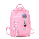 Load image into Gallery viewer, 4Pcs/Set Ribbon Chain Bowknot Letter Mochila Canvas Backpack Travel Rucksacks Leisure Backpacks For Teenage Girls School Bagpack
