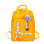 Load image into Gallery viewer, 4Pcs/Set Ribbon Chain Bowknot Letter Mochila Canvas Backpack Travel Rucksacks Leisure Backpacks For Teenage Girls School Bagpack
