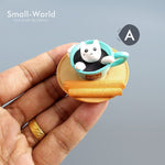 Load image into Gallery viewer, Kawaii cute sushi Dessert Cat figurine mini animal home decor miniature fairy garden decoration accessories modern Bonsai figure
