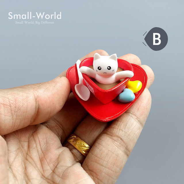 Kawaii cute sushi Dessert Cat figurine mini animal home decor miniature fairy garden decoration accessories modern Bonsai figure
