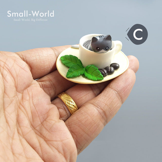 Kawaii cute sushi Dessert Cat figurine mini animal home decor miniature fairy garden decoration accessories modern Bonsai figure