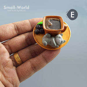 Kawaii cute sushi Dessert Cat figurine mini animal home decor miniature fairy garden decoration accessories modern Bonsai figure