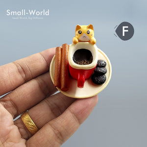 Kawaii cute sushi Dessert Cat figurine mini animal home decor miniature fairy garden decoration accessories modern Bonsai figure