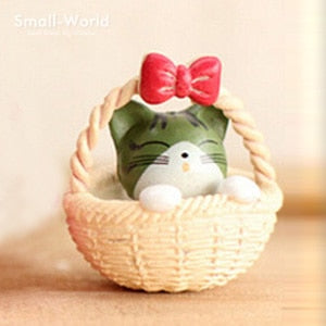 Kawaii cute sushi Dessert Cat figurine mini animal home decor miniature fairy garden decoration accessories modern Bonsai figure