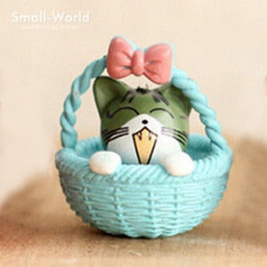 Kawaii cute sushi Dessert Cat figurine mini animal home decor miniature fairy garden decoration accessories modern Bonsai figure