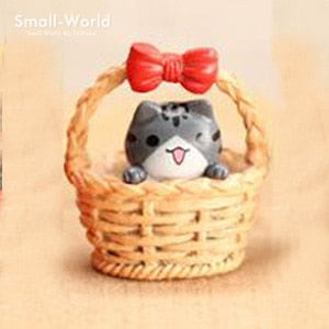 Kawaii cute sushi Dessert Cat figurine mini animal home decor miniature fairy garden decoration accessories modern Bonsai figure