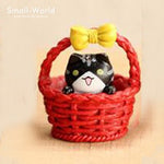 Load image into Gallery viewer, Kawaii cute sushi Dessert Cat figurine mini animal home decor miniature fairy garden decoration accessories modern Bonsai figure
