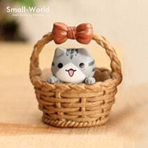 Kawaii cute sushi Dessert Cat figurine mini animal home decor miniature fairy garden decoration accessories modern Bonsai figure