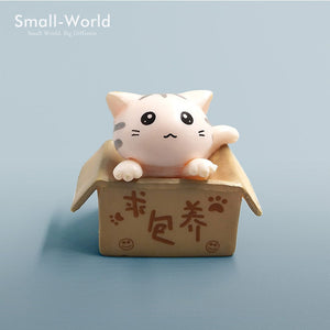 Kawaii cute sushi Dessert Cat figurine mini animal home decor miniature fairy garden decoration accessories modern Bonsai figure