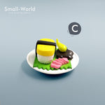 Load image into Gallery viewer, Kawaii cute sushi Dessert Cat figurine mini animal home decor miniature fairy garden decoration accessories modern Bonsai figure
